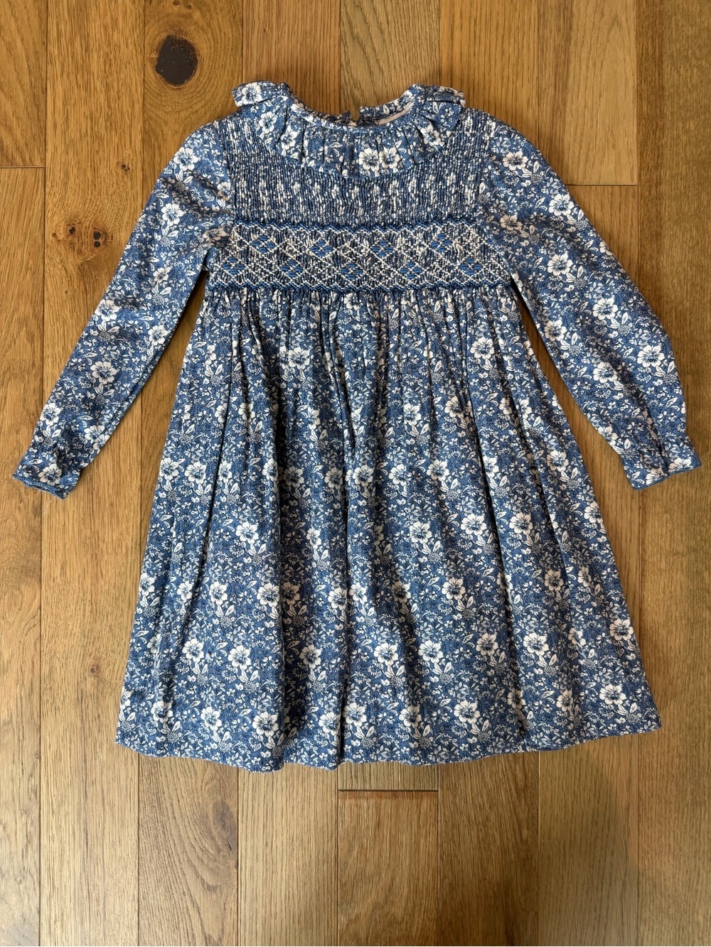🌸 Pepa London Liberty Blue Floral Smocked Dress Girls 2T NWT